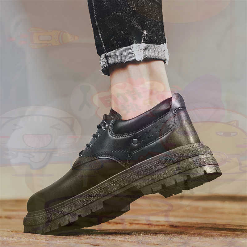 Streetwear Brand Global - Sepatu Pria Tenis Pelatih Fashion Kulit