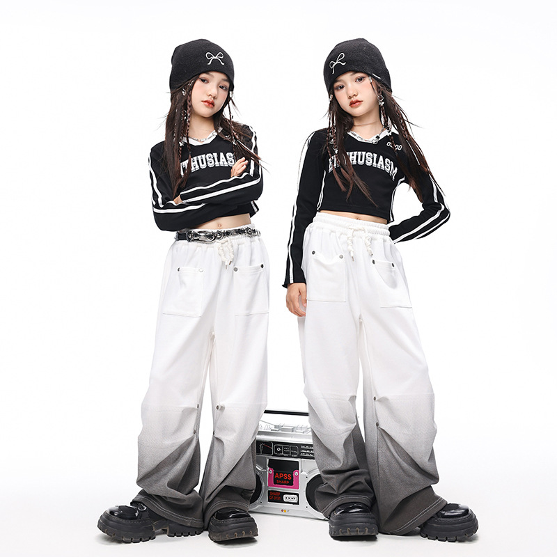 Streetwear Brand Tracksuit - Kaus lengan panjang Hip Hop anak