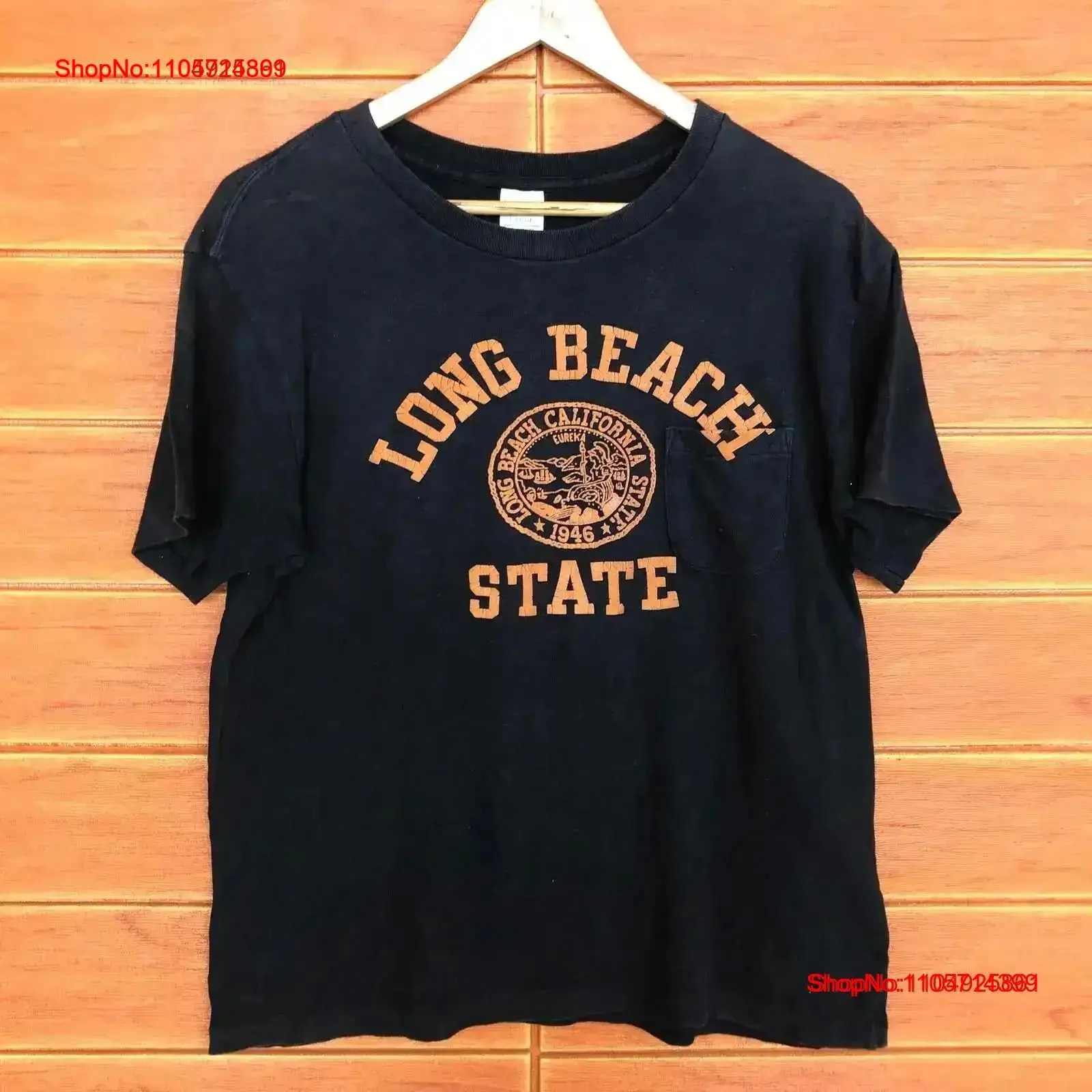 Japanese Brand Streetwear Vintage - Kaos Vintage Long Beach California State