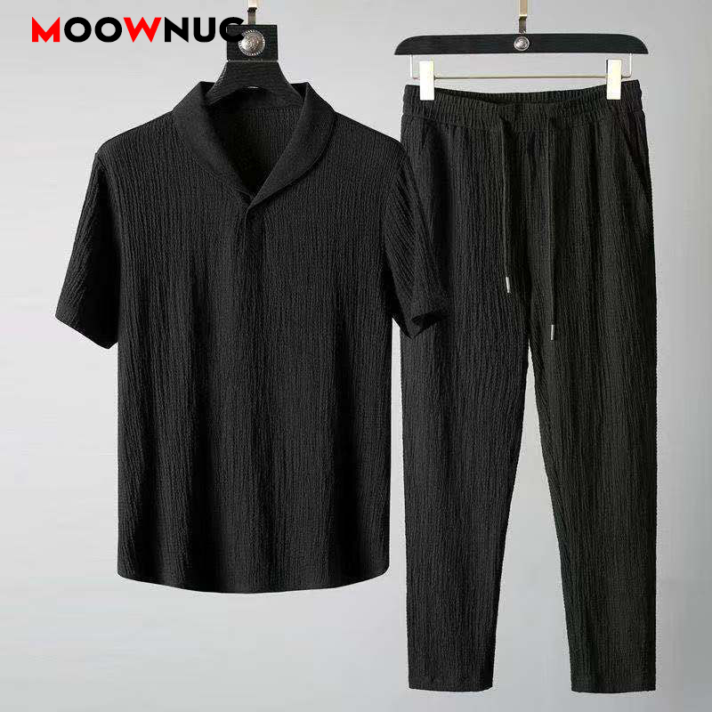 Set kasual pria baru musim pan - Streetwear Brand Clothing ulasan dan harga