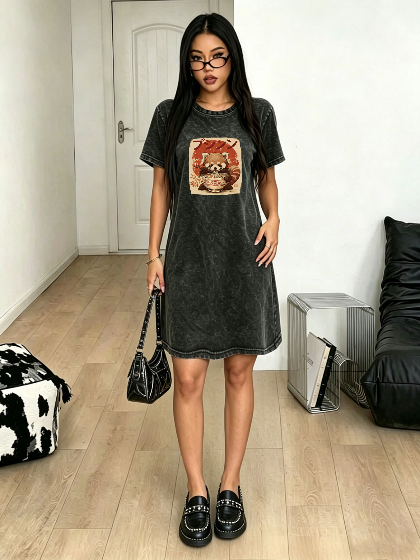 Gaun kaos retro vintage untuk  - Japanese Brand Streetwear Vintage ulasan dan harga