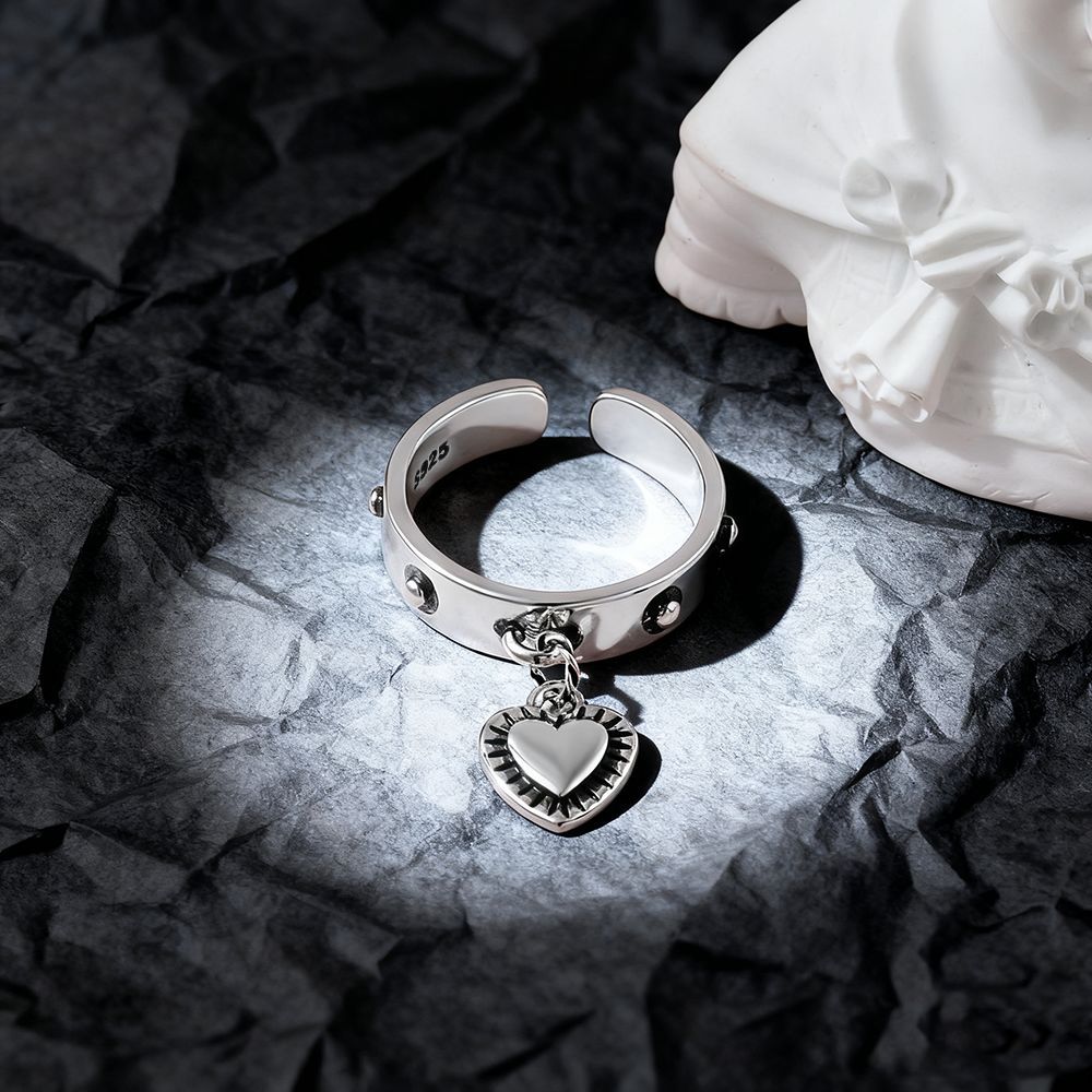 Perak Sterling 925 Bentuk Hati - Chrome Hearts Ring ulasan dan harga