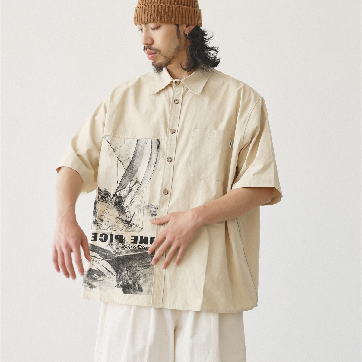Kemeja Fashion Jepang Pria Vin - Japanese Brand Streetwear Vintage ulasan dan harga