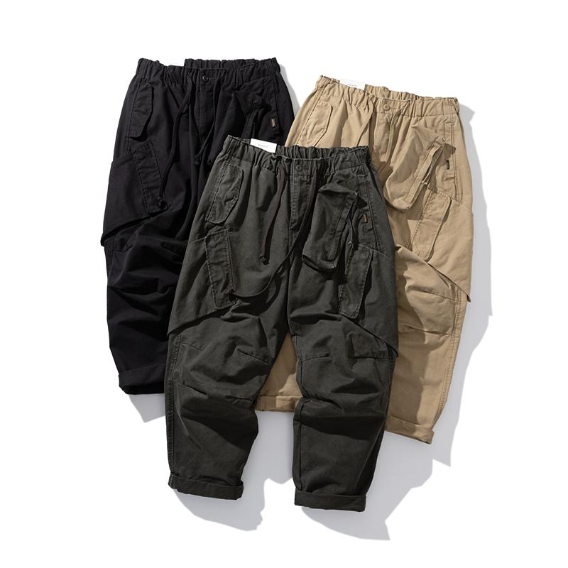 Celana Kasual Multi-saku 3D Me - Japanese Brand Streetwear Vintage ulasan dan harga