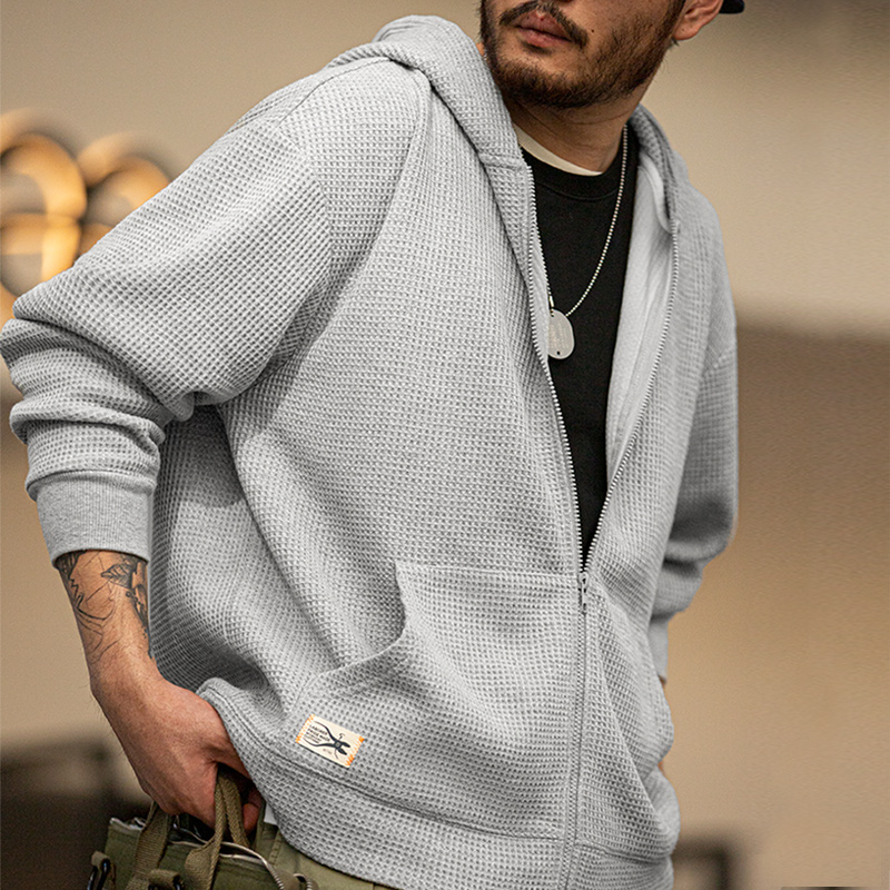 Maden hoodie wafel abu-abu Vin - Japanese Brand Streetwear Vintage ulasan dan harga